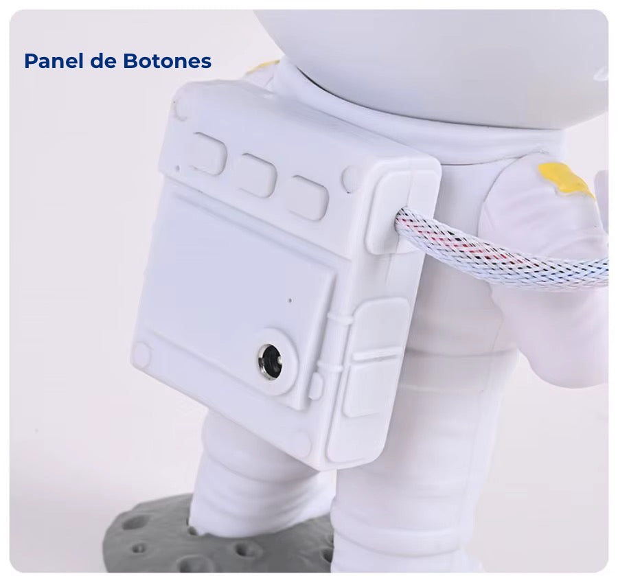 Astronauta Proyector de Nebulosas y Estrellas - 8 variedades de colores de luz, portátil y con control remoto